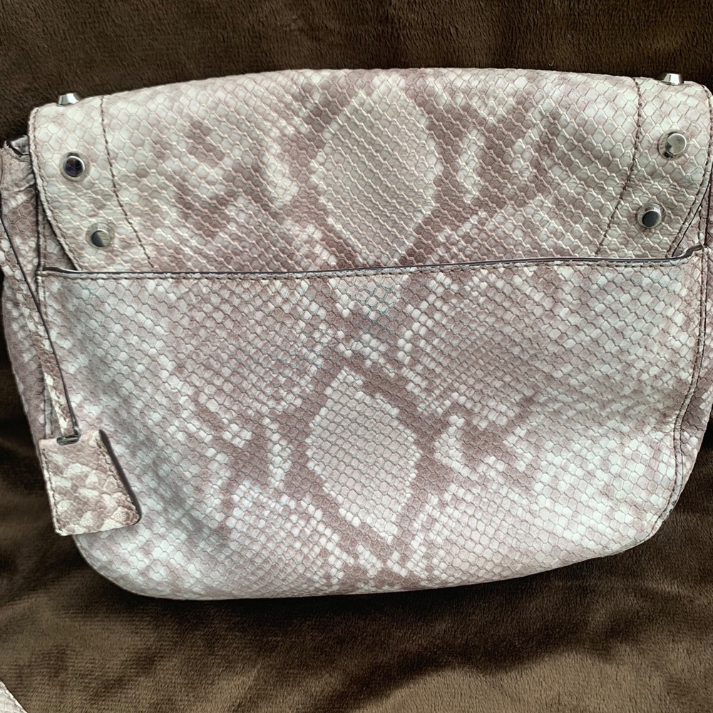 Michael kors python embossed crossbody .
